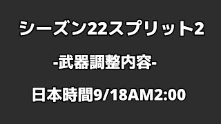 【APEX】スプリット２武器変更内容【シーズン22】