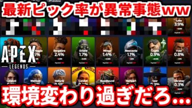 シーズン24スプ2最新のキャラピック率が異常事態ｗｗランク別で環境が違い過ぎる・・【APEX LEGENDS立ち回り解説】